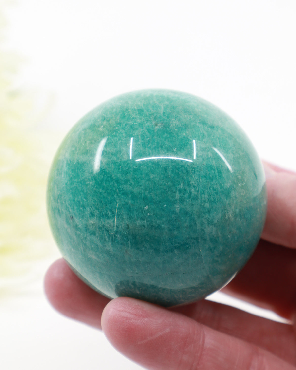 Amazonite Crystal Sphere 6cm – Truth, Calm & Heart Healing