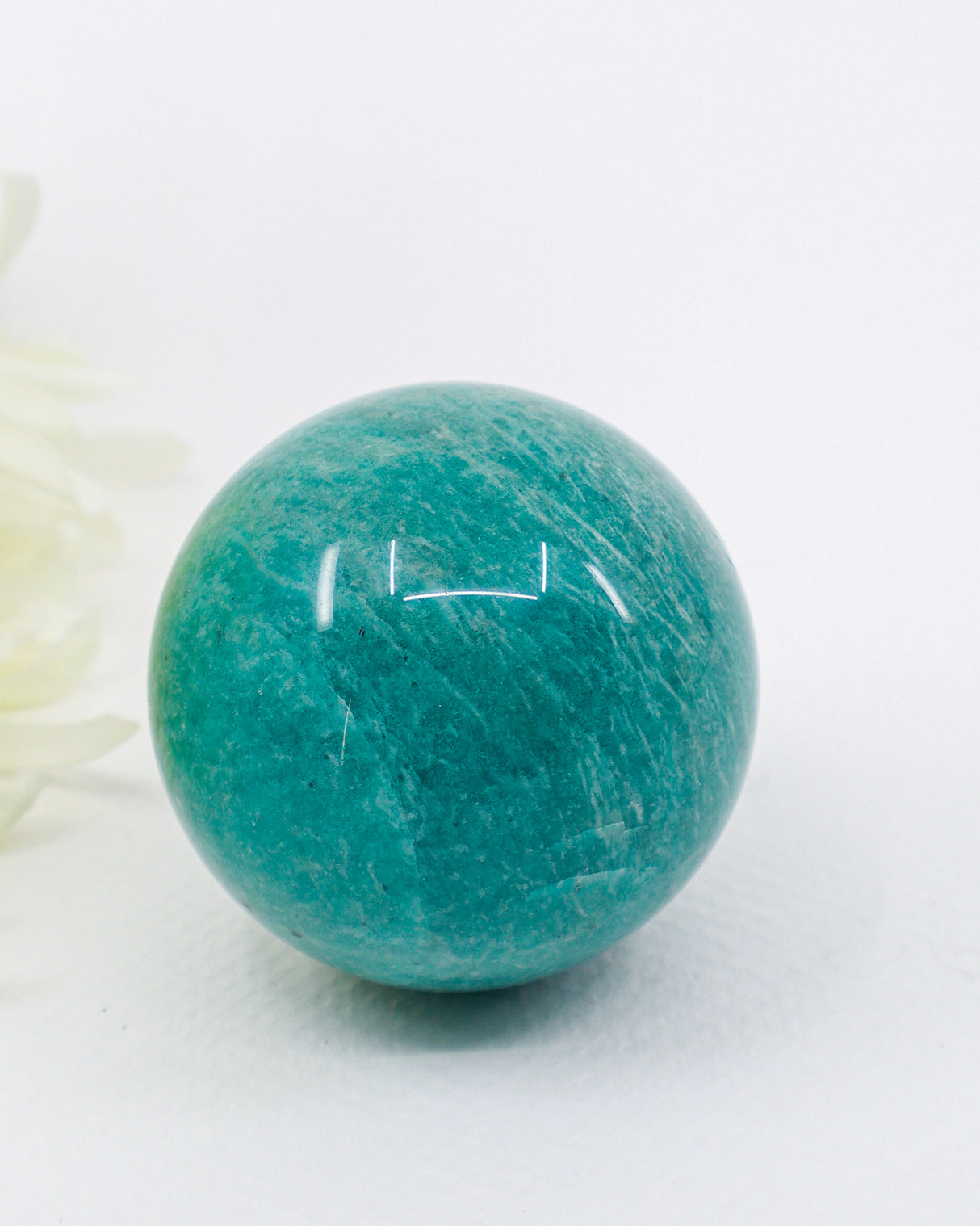 Amazonite Crystal Sphere 5.5cm – Calm, Truth & Communication