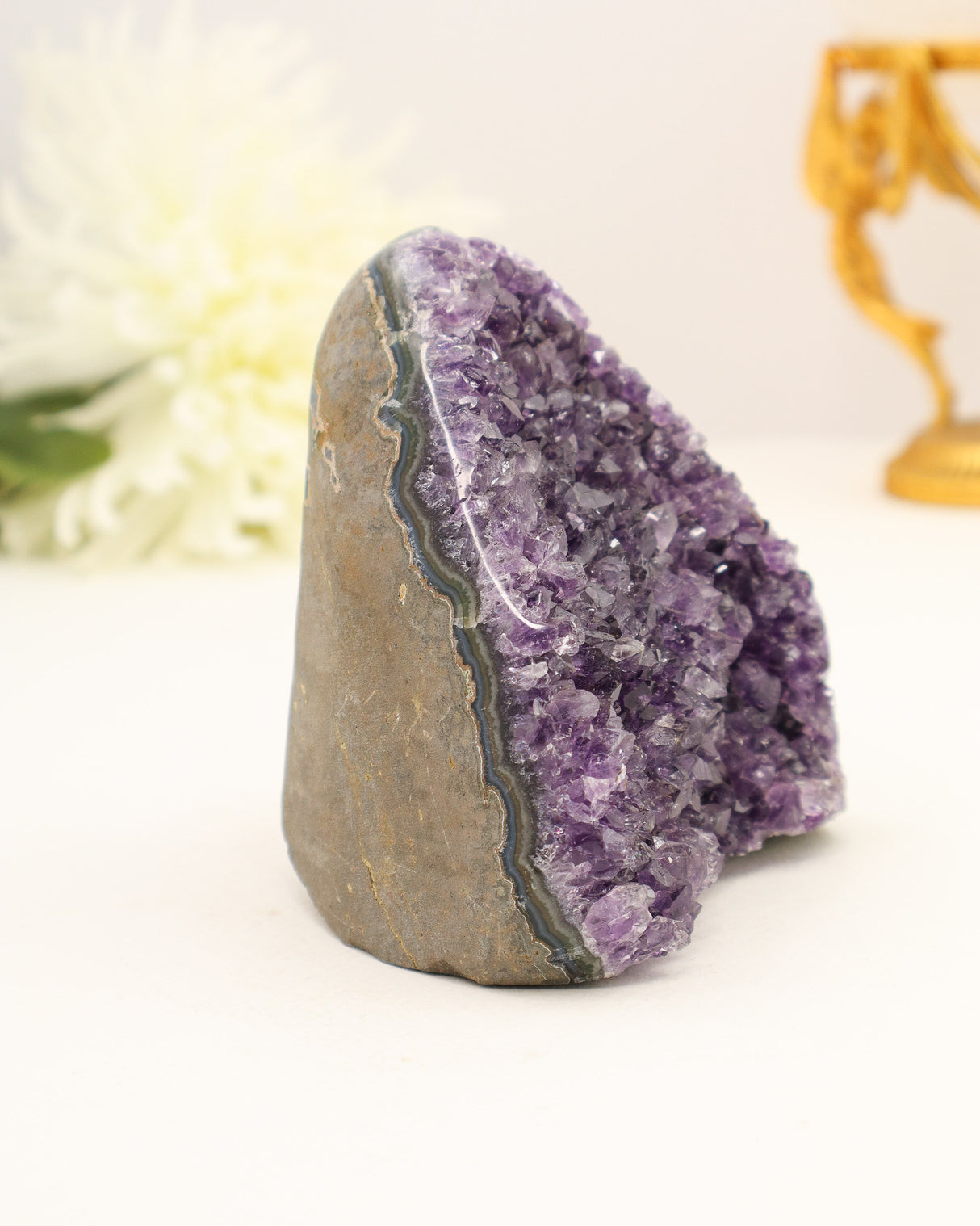 Amethyst Druzy Cluster | 13cm | 738g | Calm & Protection