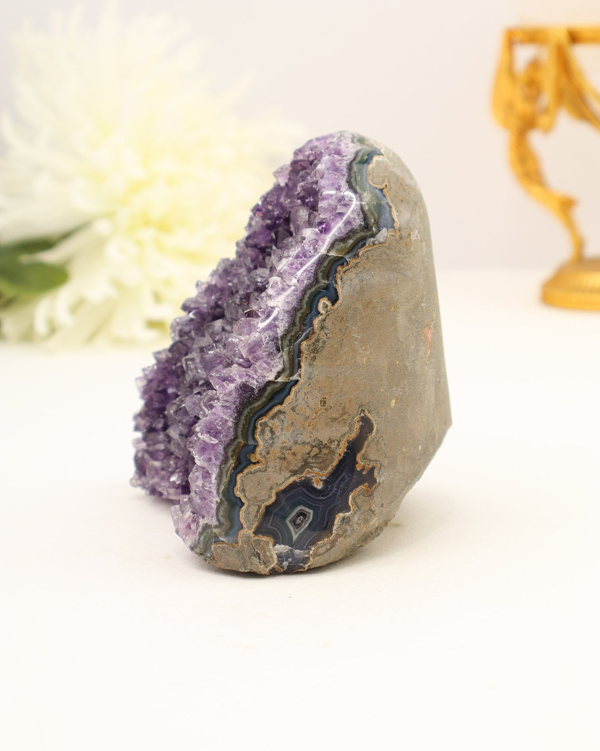 Amethyst Druzy Cluster | 13cm | 738g | Calm & Protection