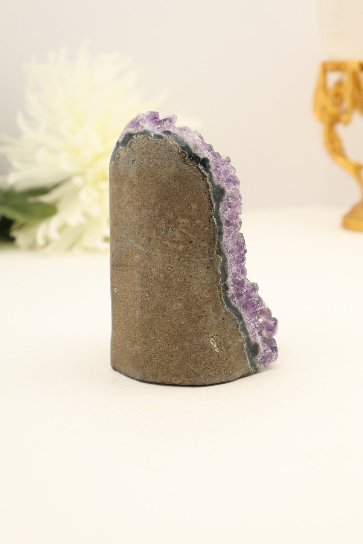 Amethyst Druzy with Stalactite Feature | 13cm | 603g | Protection & Spiritual Insight
