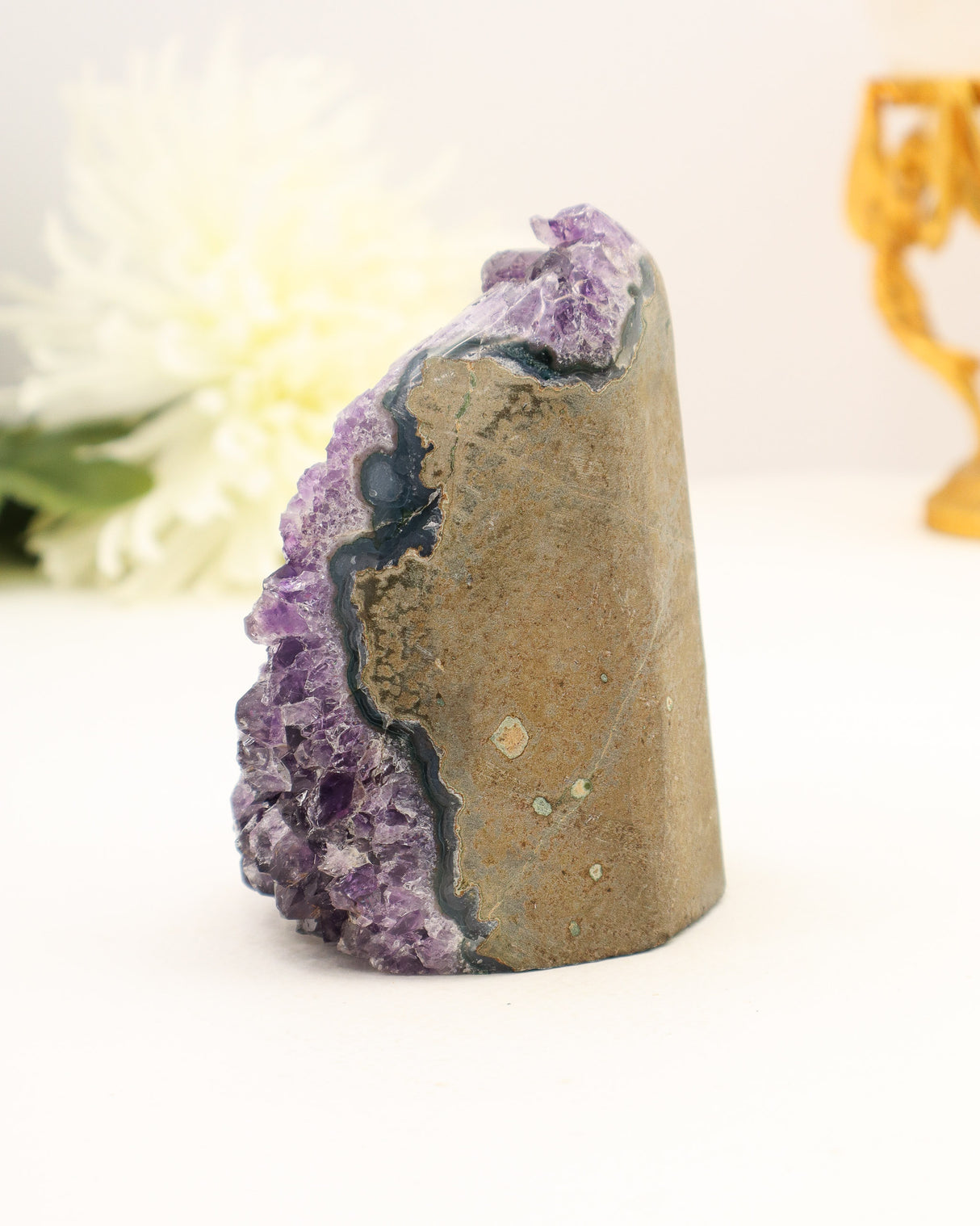 Amethyst Druzy with Stalactite Feature | 13cm | 603g | Protection & Spiritual Insight