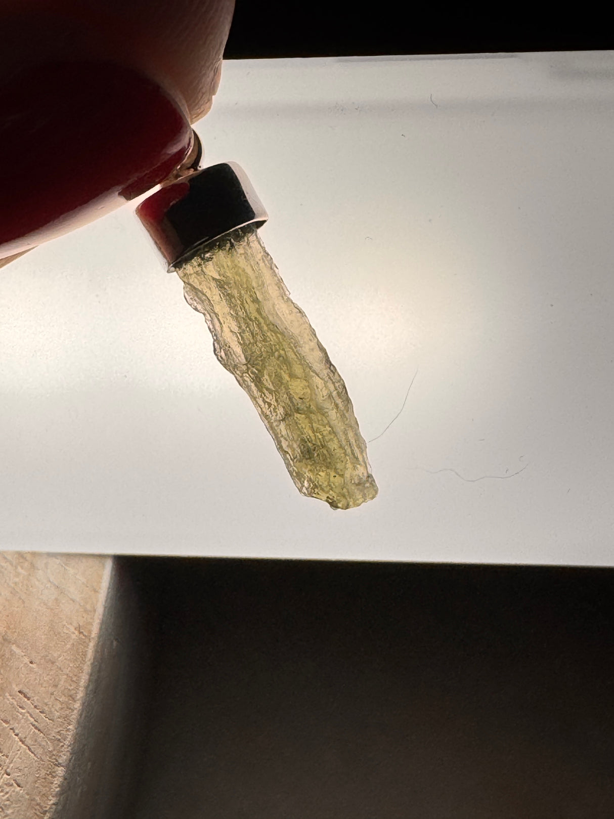 Moldavite Silver Pendant #6 1.46g- Transformation & Protection