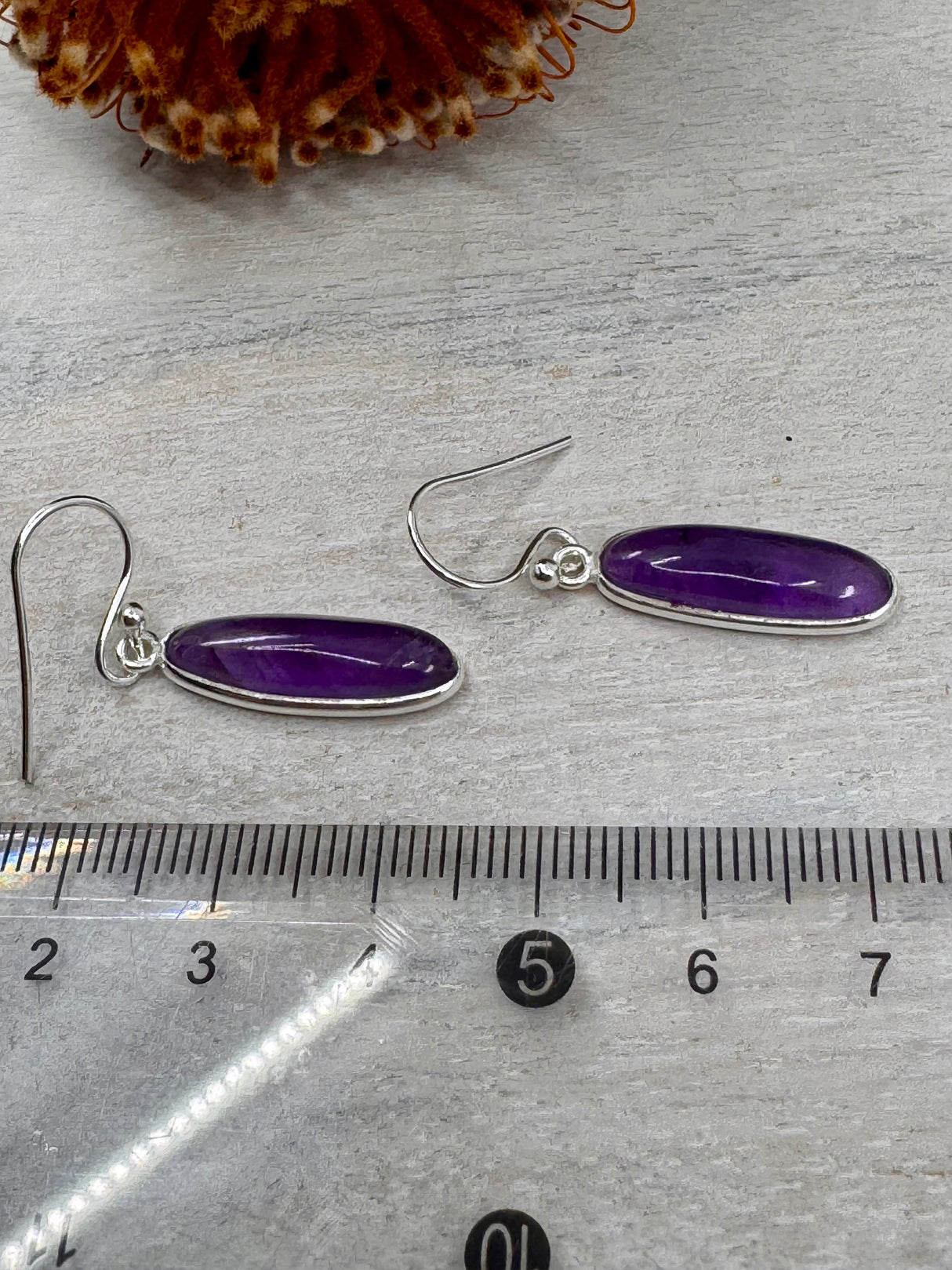 Sterling Silver Amethyst Drop Earrings