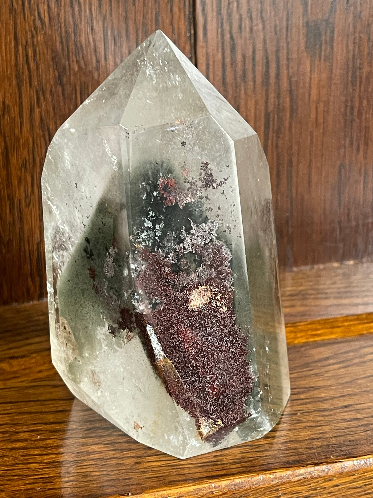 Garden Quartz (Lodalite) Generator - 860g - “ I let go of past hurt and allow myself to heal” .