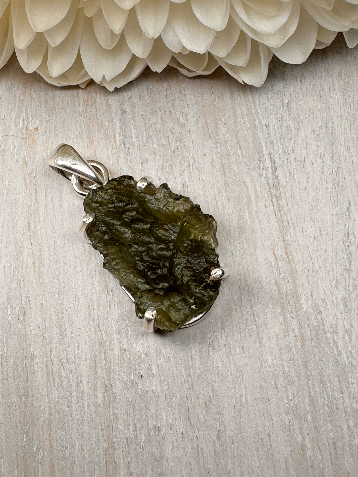 Moldavite Silver Pendant #11 2.94g- Transformation & Protection