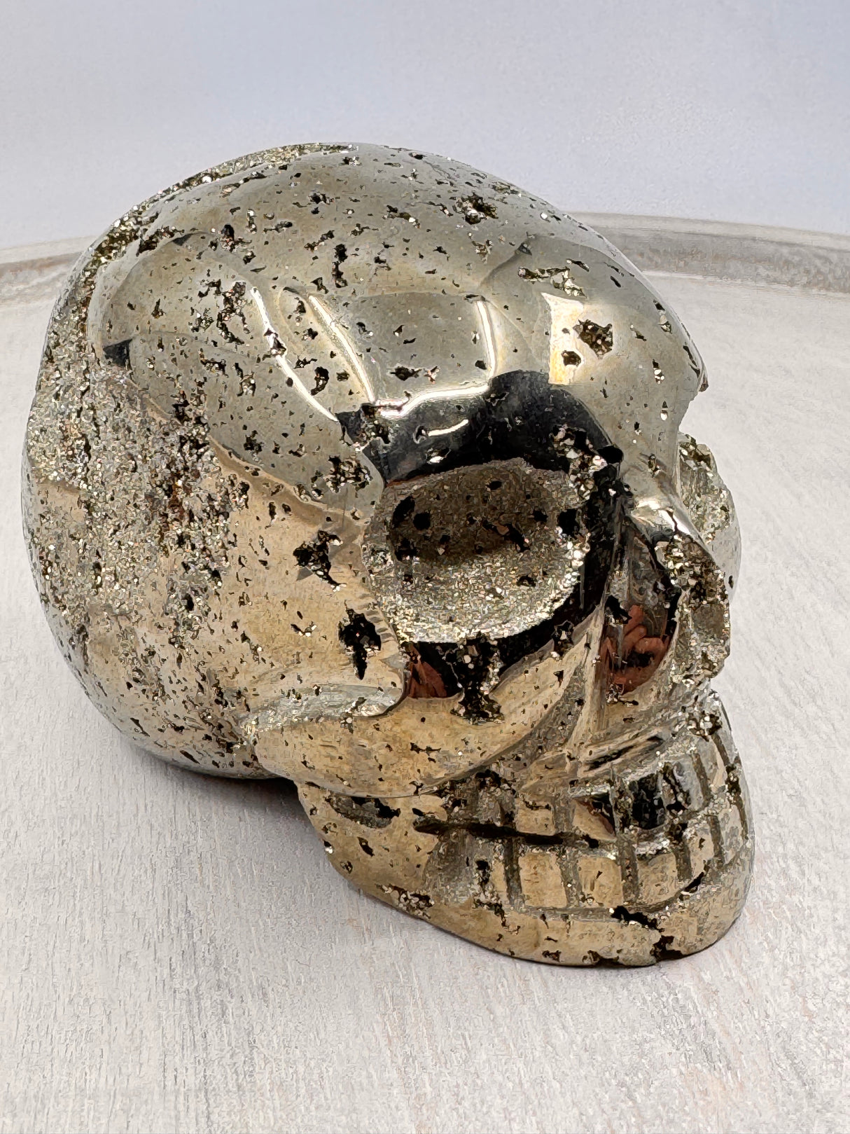 Pyrite Skull Carving #2 - 1.34kilos - Protection & Energy
