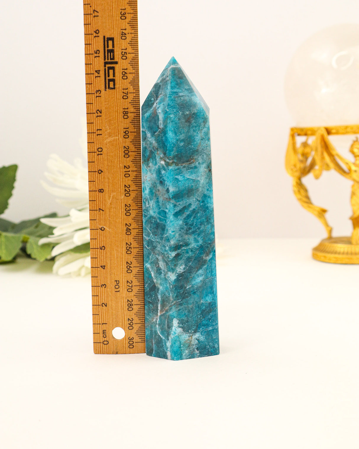 Blue Apatite Tower Australia | 17cm | 476g | Motivation & Manifestation