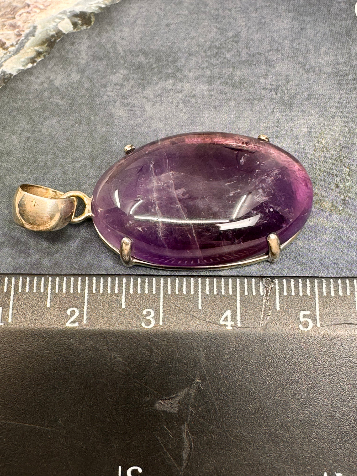 Amethyst Silver Pendant - “I trust my intuition and allow it to guide me each day”