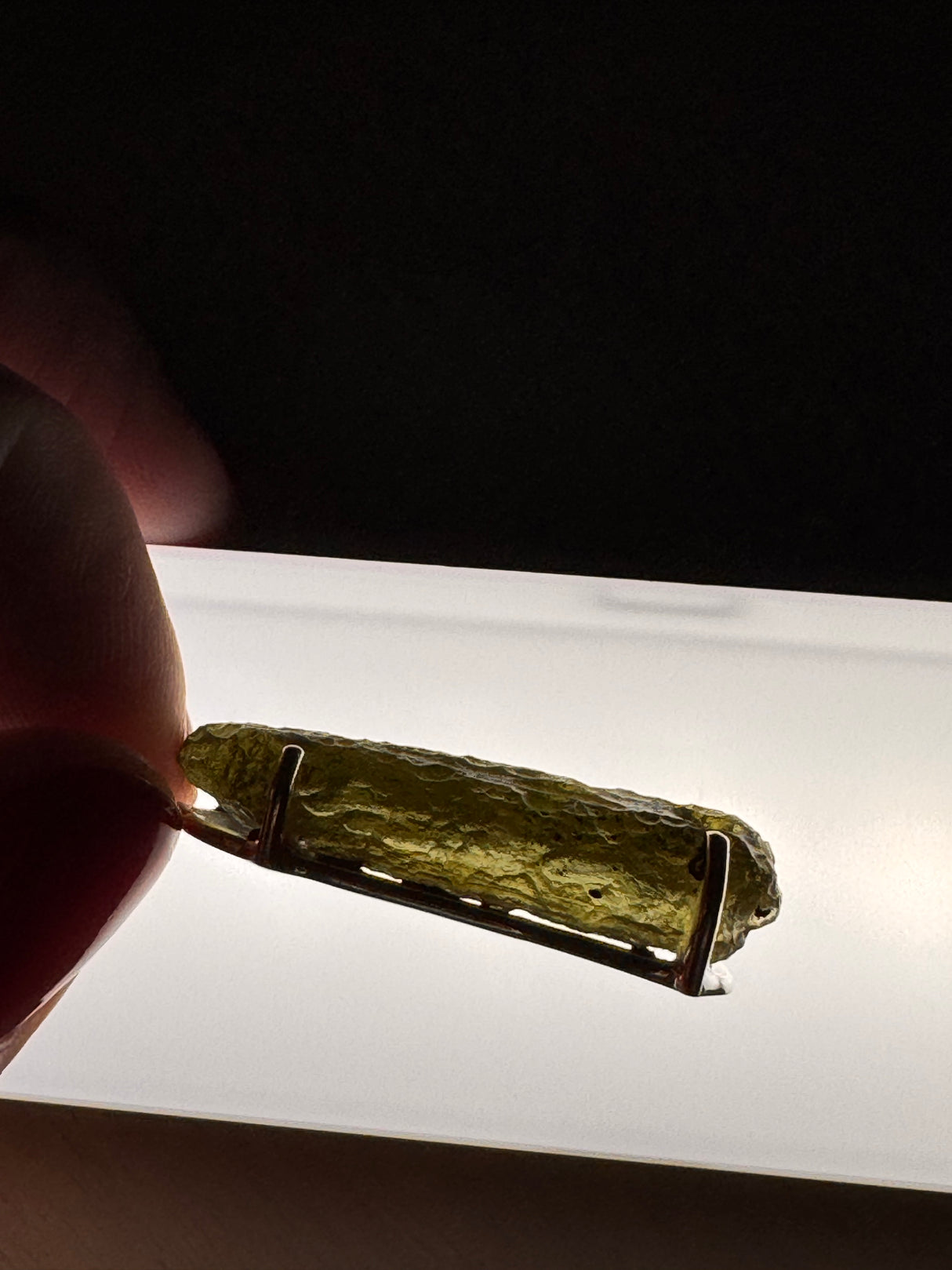 Moldavite Silver Pendant #16 5.64g- Transformation & Protection