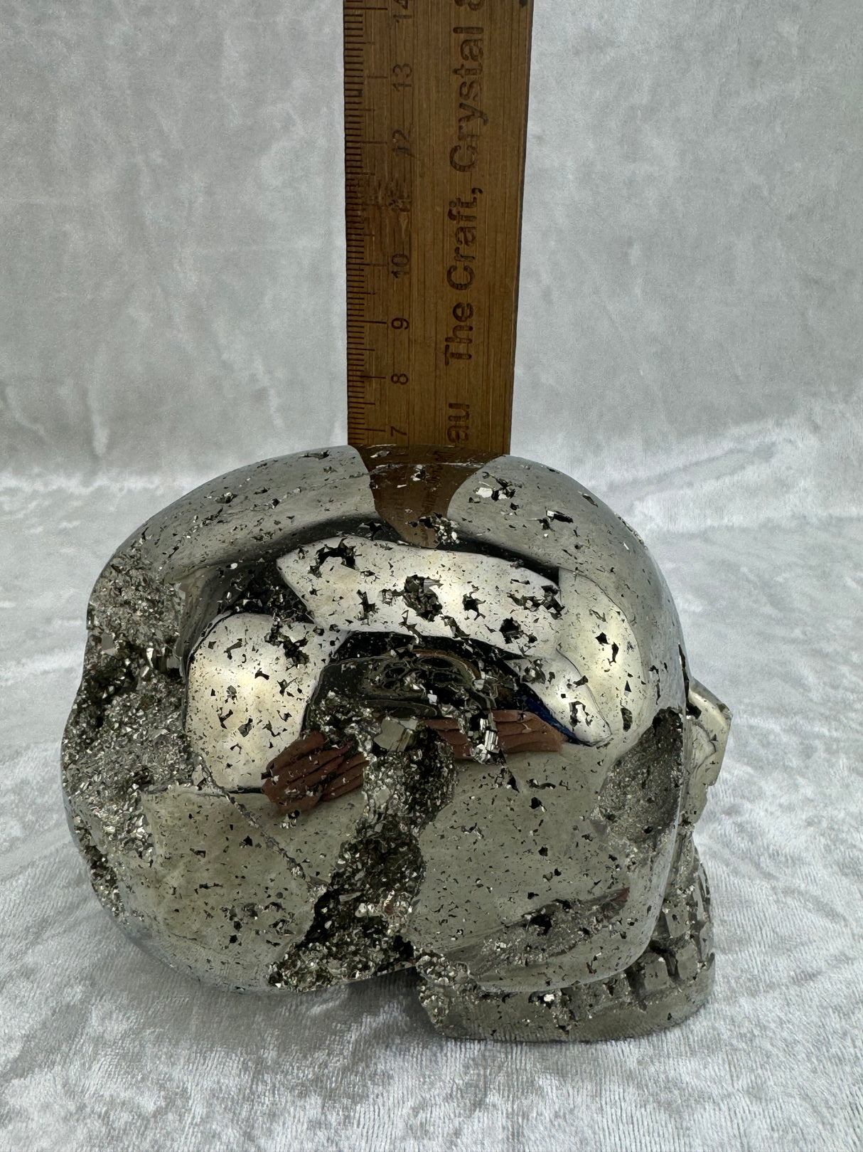 Pyrite Skull Carving #1 - 1.64kilos - Protection & Energy