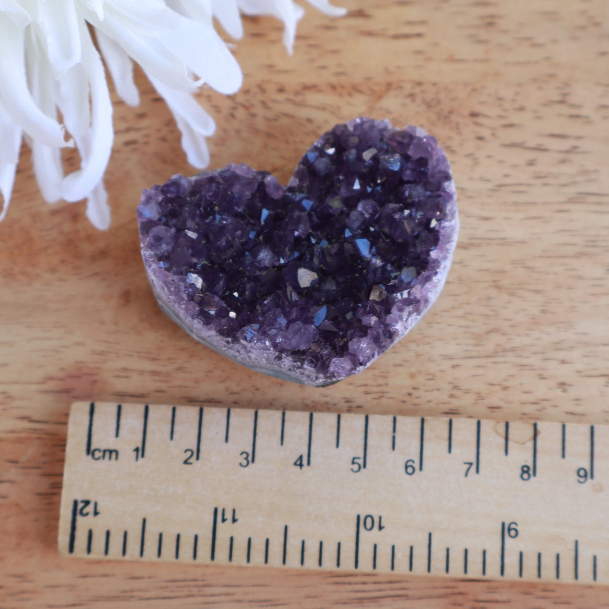 Amethyst Cluster Heart Crystal 6cm 83g – Natural Druzy Healing Stone
