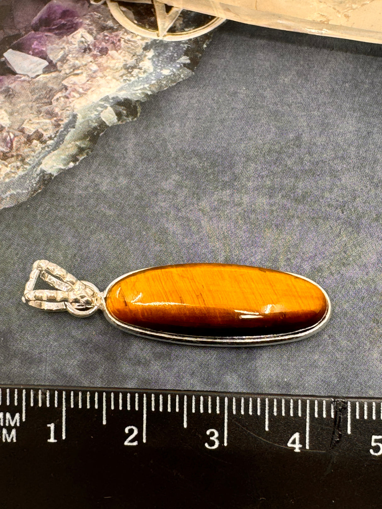 Tiger Eye Pendant & Chain - "I have the strength to overcome challenges and setbacks."