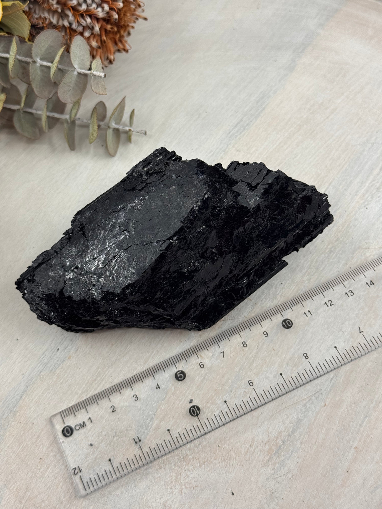 Black Tourmaline Specimen – 663g Protective Crystal