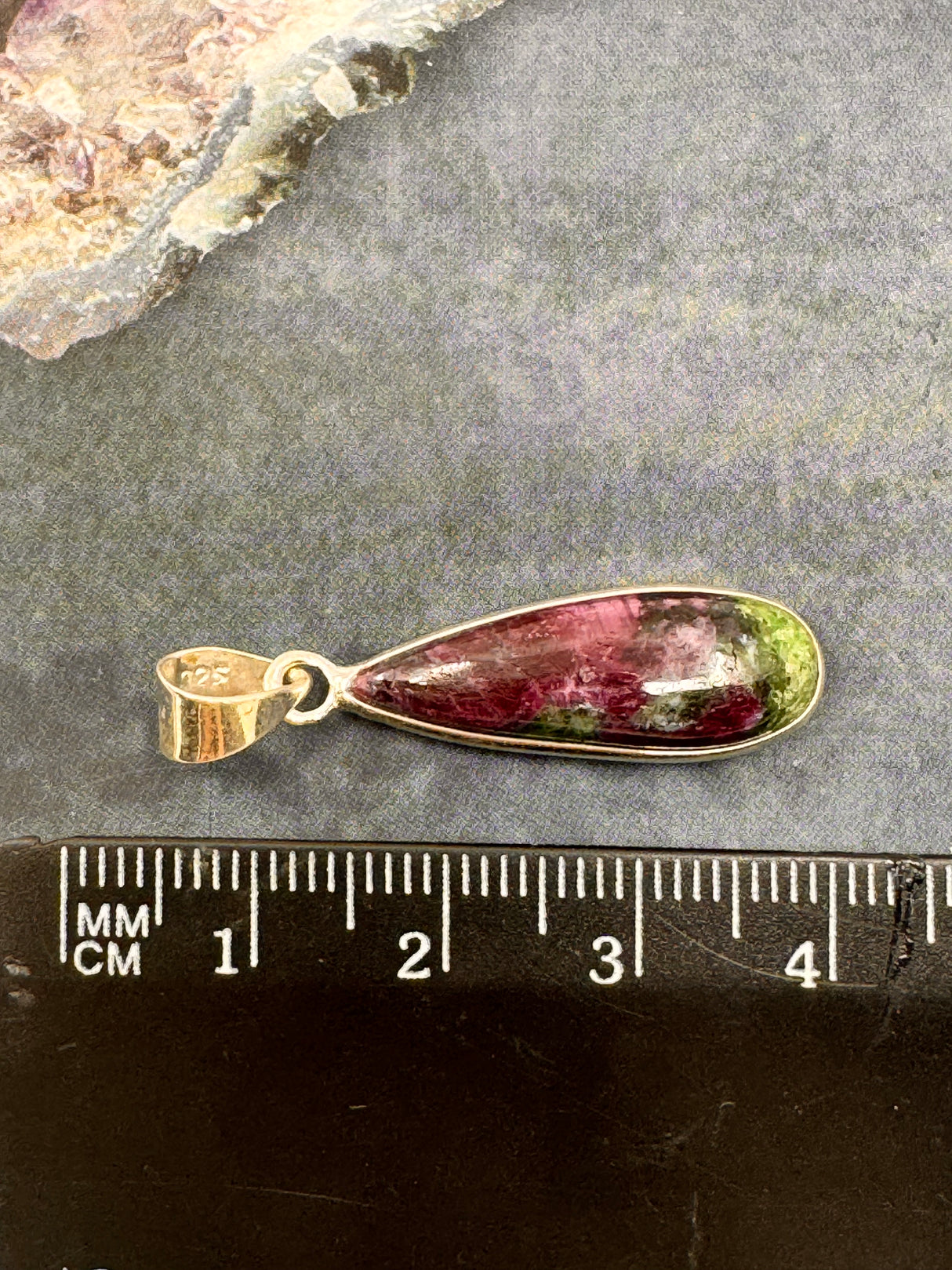 Ruby Zoisite Pendant and Chain - "I radiate gratitude, appreciation, and love each day."