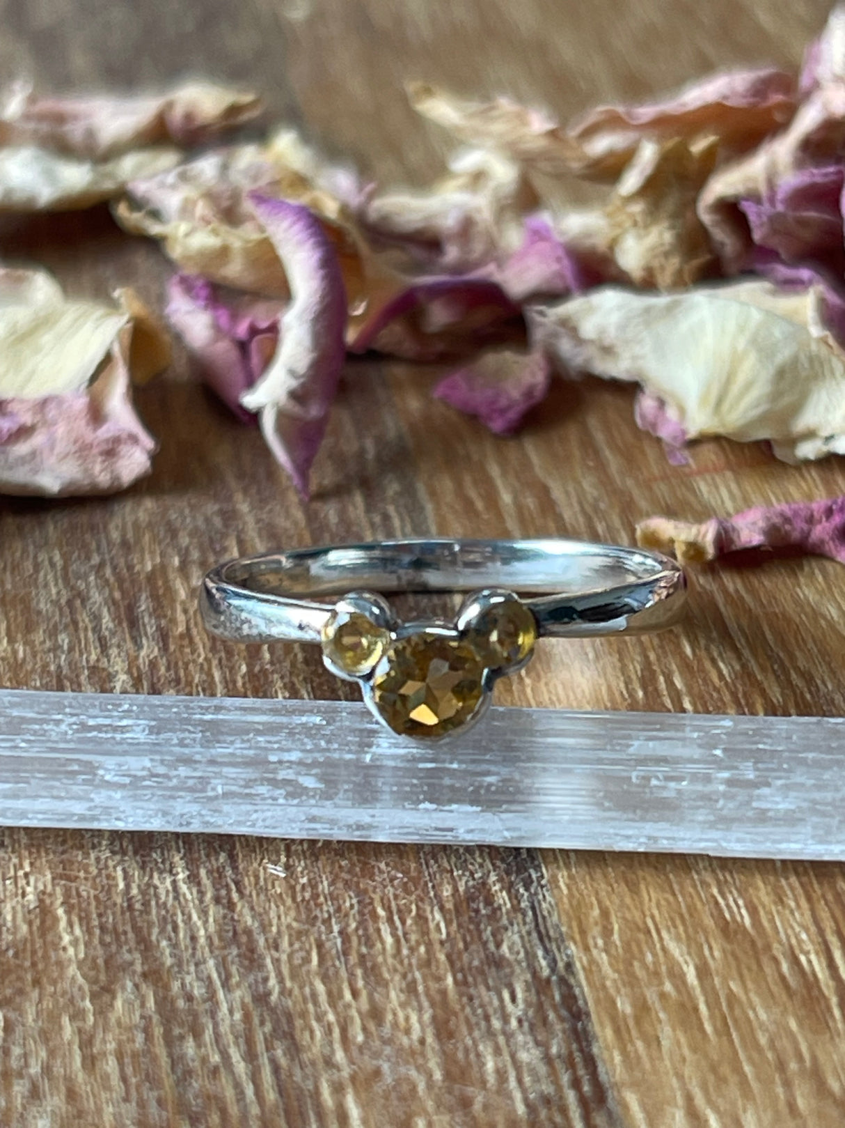 Citrine Silver Ring Size 7 - “I am successful in all areas of life”.