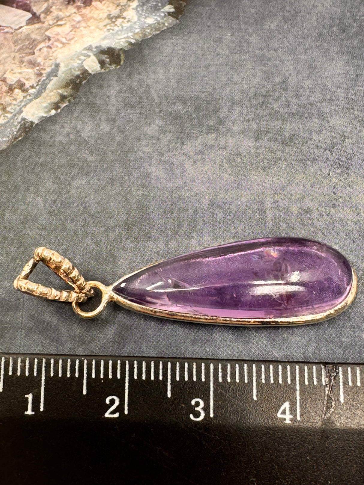 Amethyst Silver Pendant - “I trust my intuition and allow it to guide me each day”