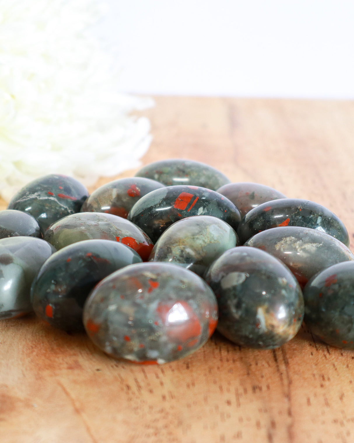 Bloodstone Crystal Eggs | Approx. 3–4cm | Courage & Vitality