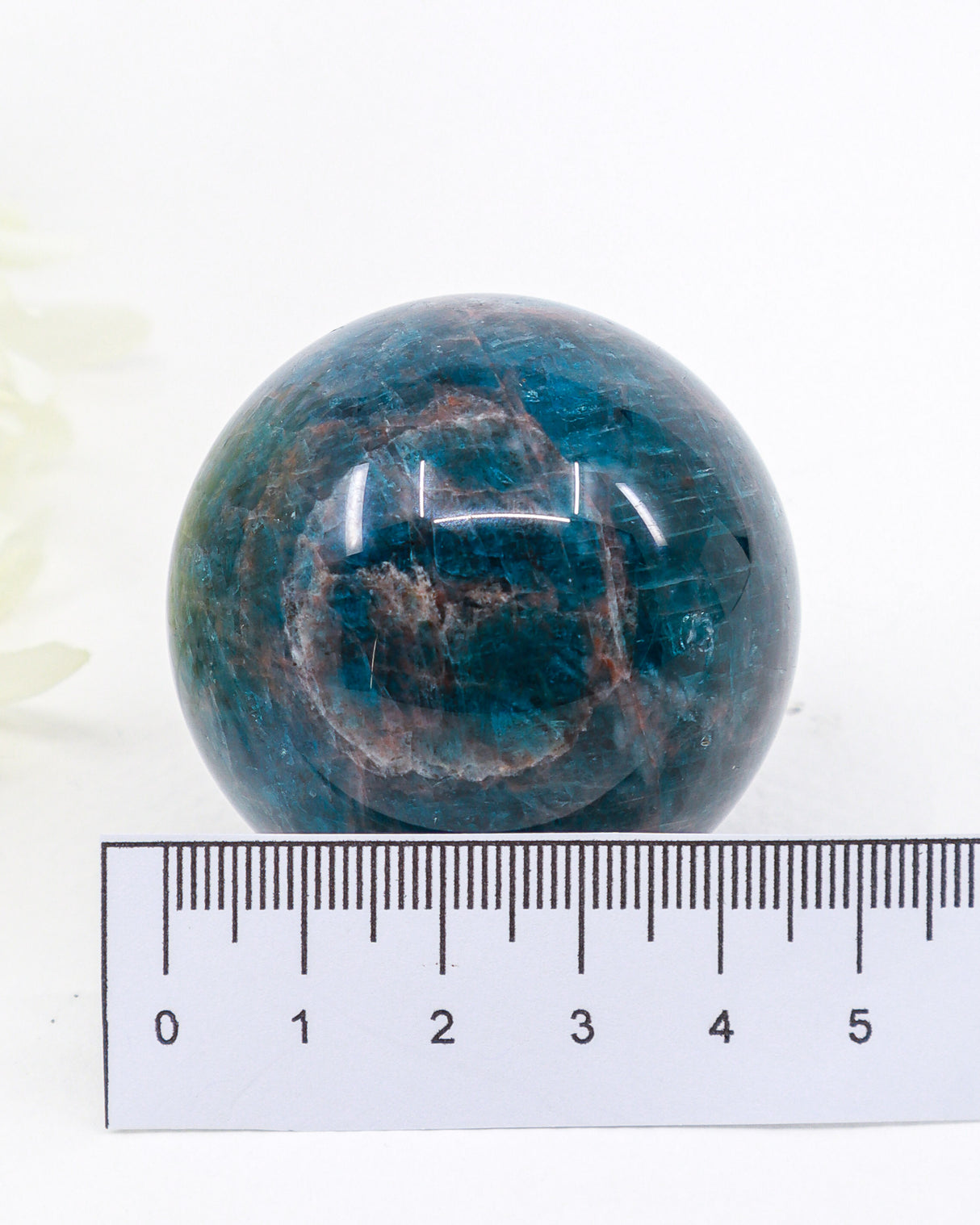Blue Apatite Sphere – Deep Blue Crystal Sphere 187g