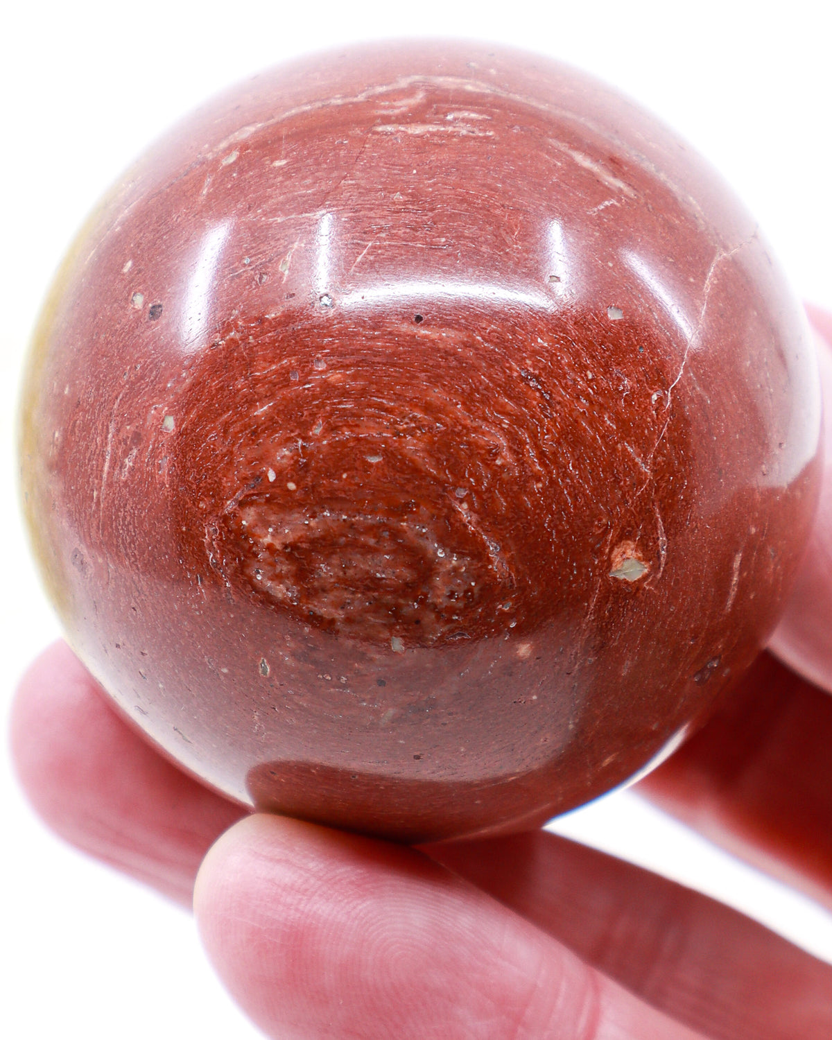 Red Jasper Sphere – The Stone of Strength & Grounding | Approx. 5cm