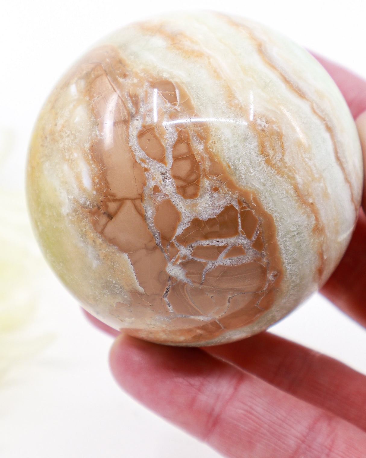 Caribbean Calcite Sphere – Ocean Dreaming | 443g