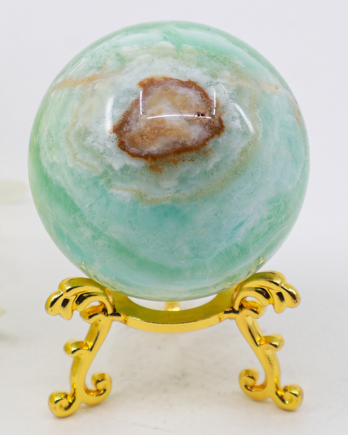 Caribbean Calcite Sphere – Tidal Sanctuary | 276g