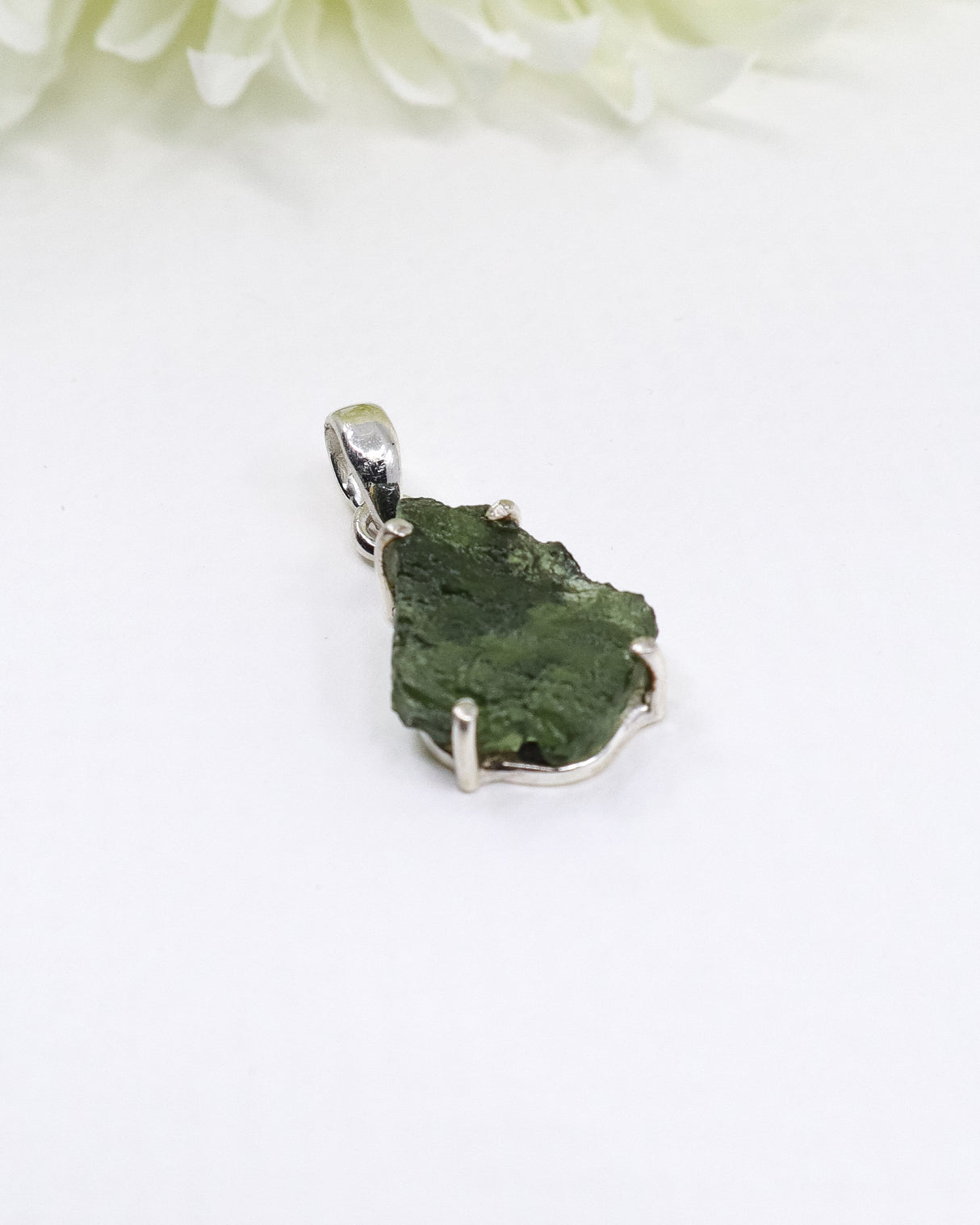 Moldavite Pendant | 2.82g Serling Silver .925 | Czech Republic