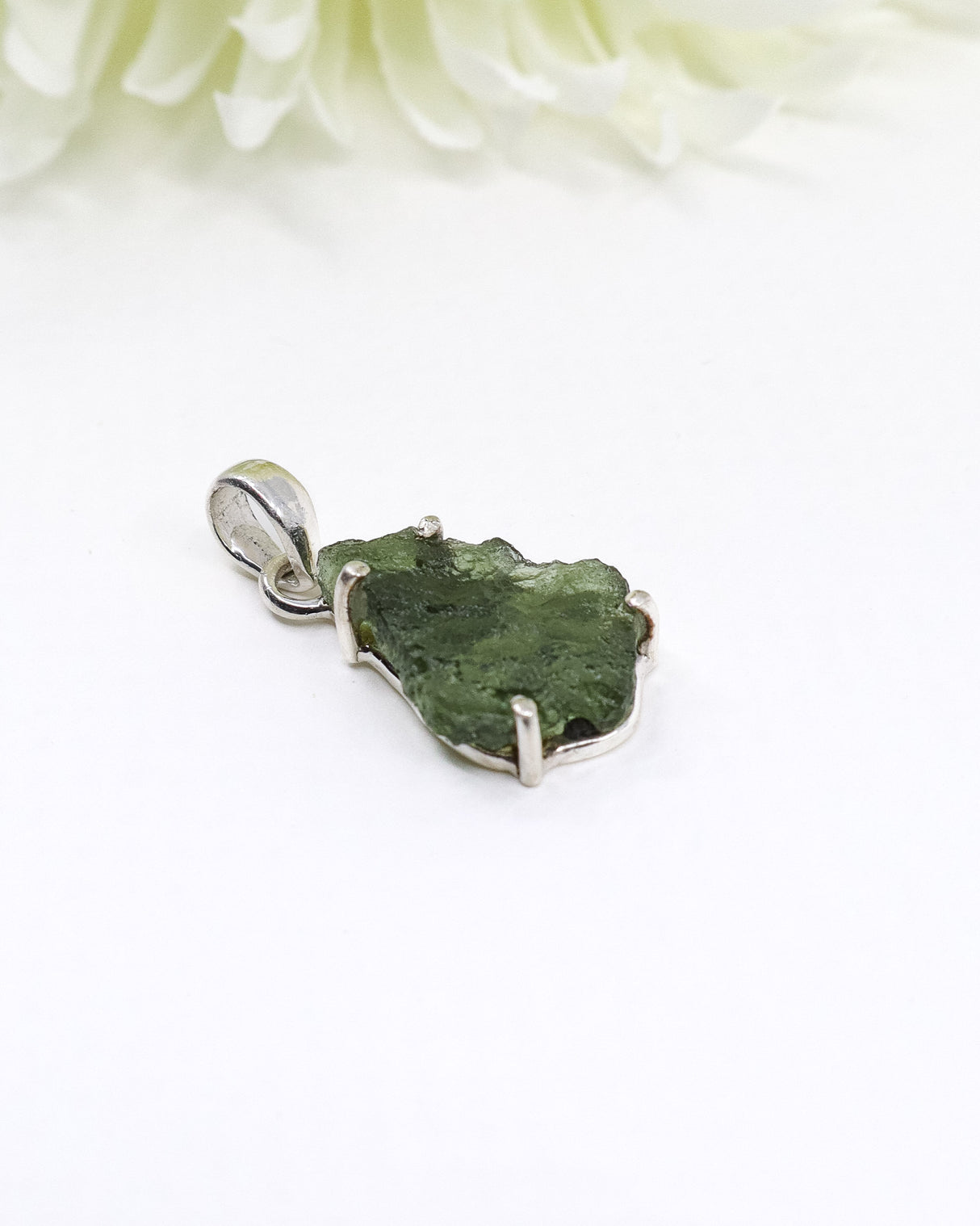 Moldavite Pendant | 2.82g Serling Silver .925 | Czech Republic