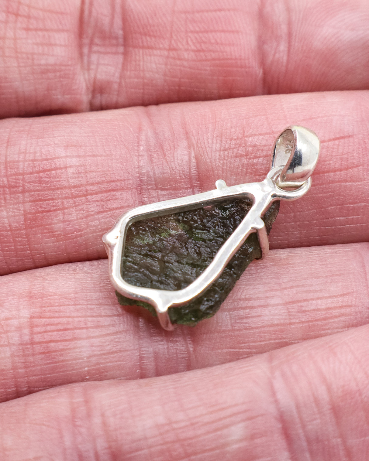 Moldavite Pendant | 2.82g Serling Silver .925 | Czech Republic