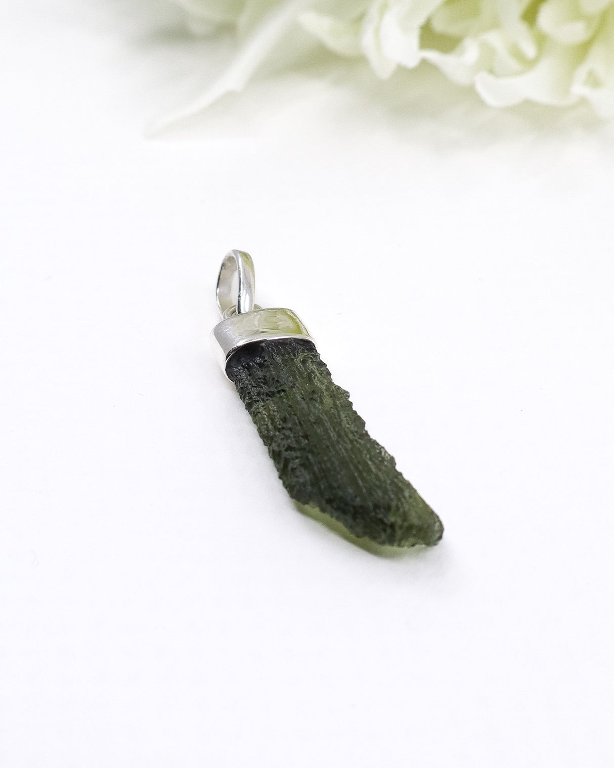 Moldavite Pendant | 2.82g Sterling Silver .925 | Czech Republic