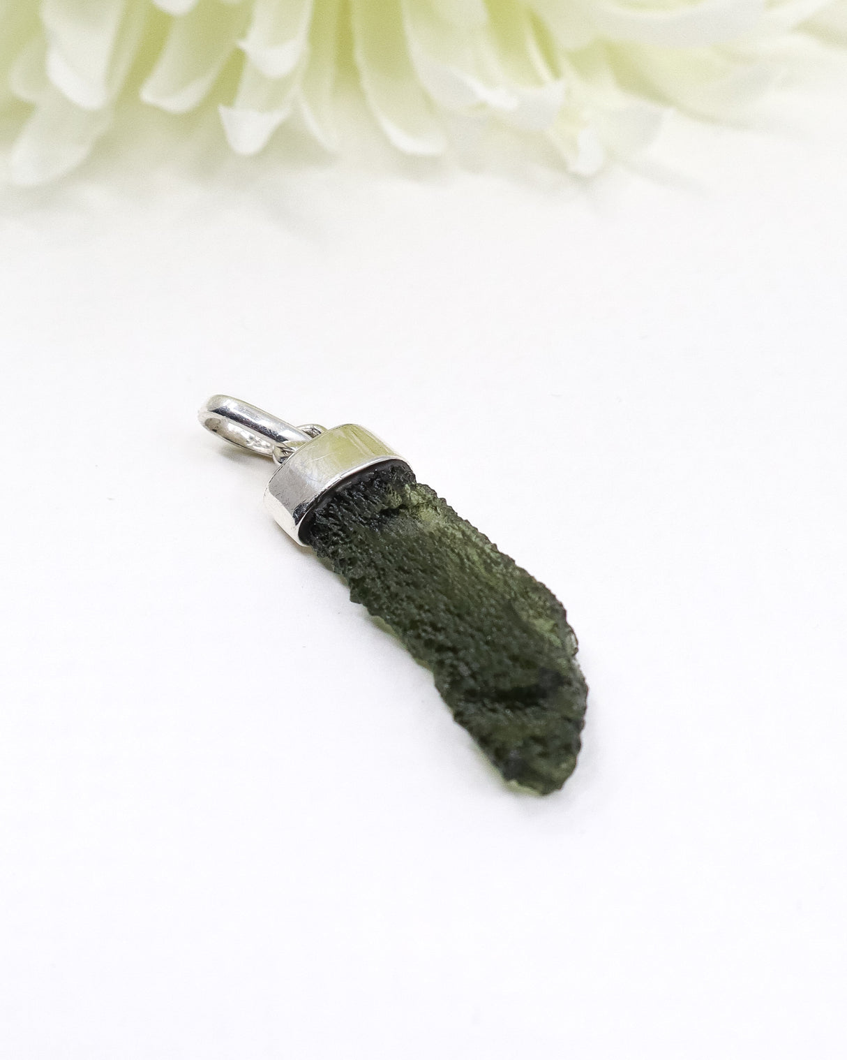 Moldavite Pendant | 2.82g Sterling Silver .925 | Czech Republic