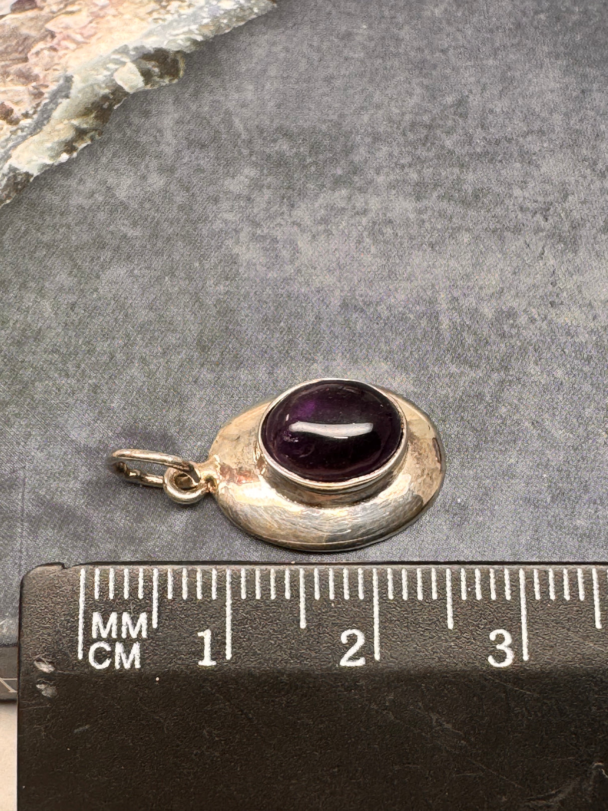 Amethyst Silver Pendant - “I trust my intuition and allow it to guide me each day”’