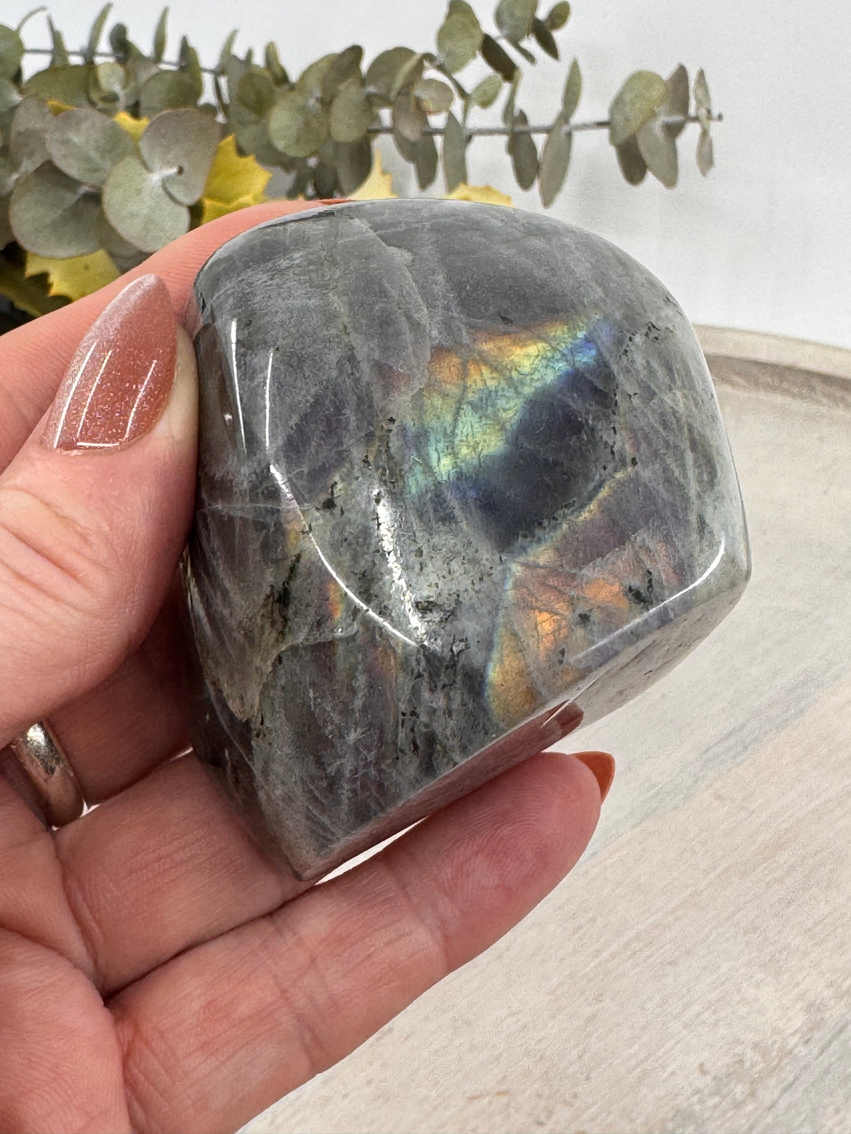 Super Flashy Labradorite Freeform – 215g Crystal of Transformation & Light
