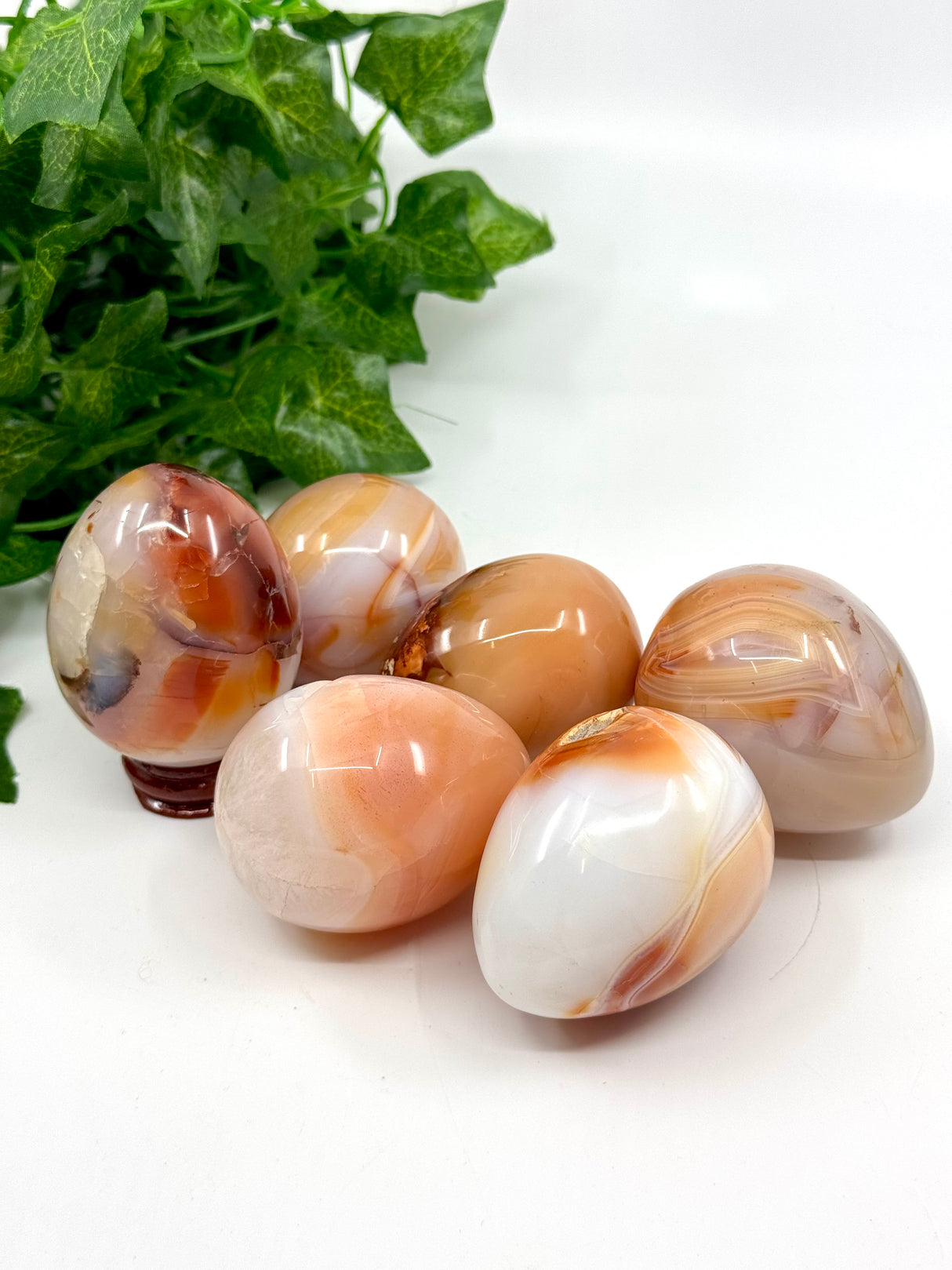 Carnelian Egg Carving - "I am full of creative energy and new ideas."