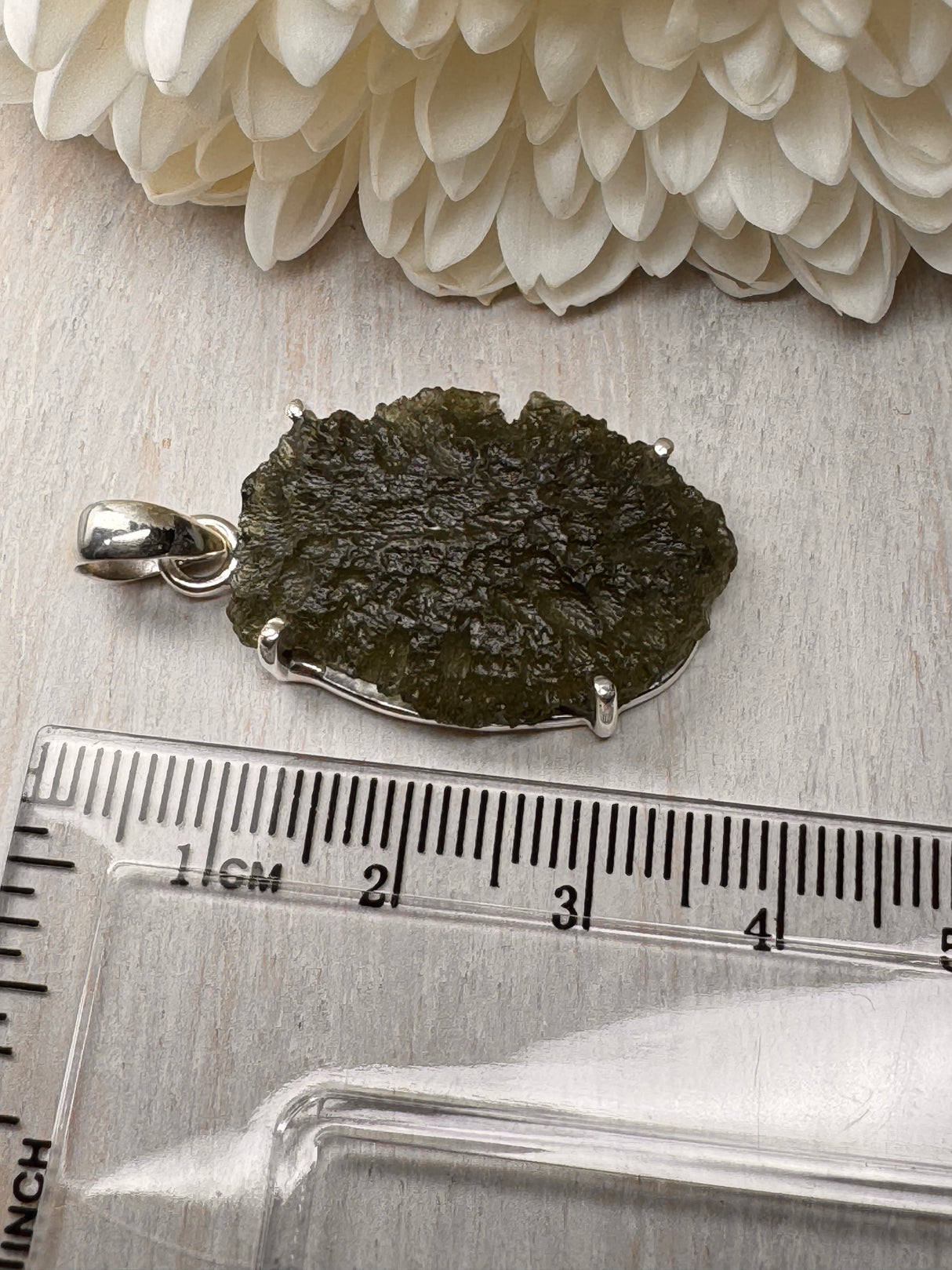 Moldavite Silver Pendant #18 5.72g- Transformation & Protection