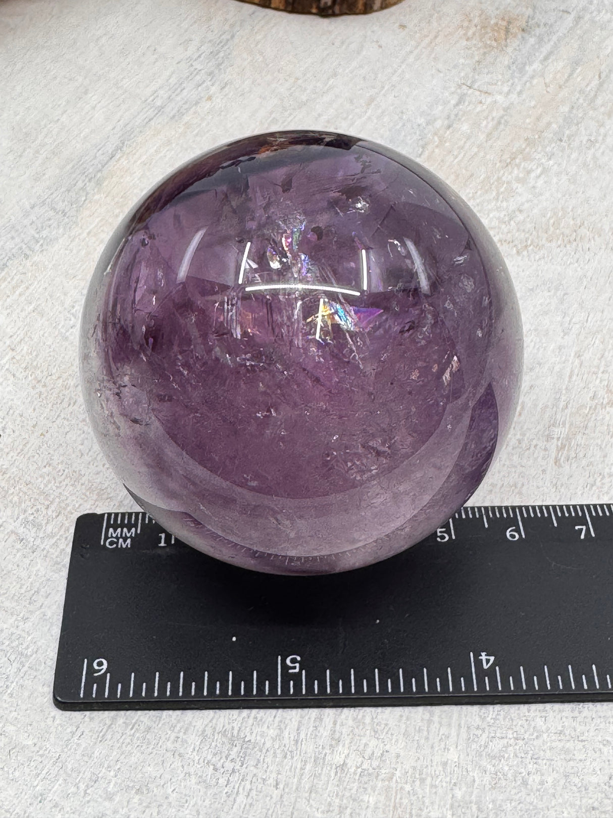 Amethyst Sphere 6cm – Calming Energy for Clarity, Focus & Inner Strength