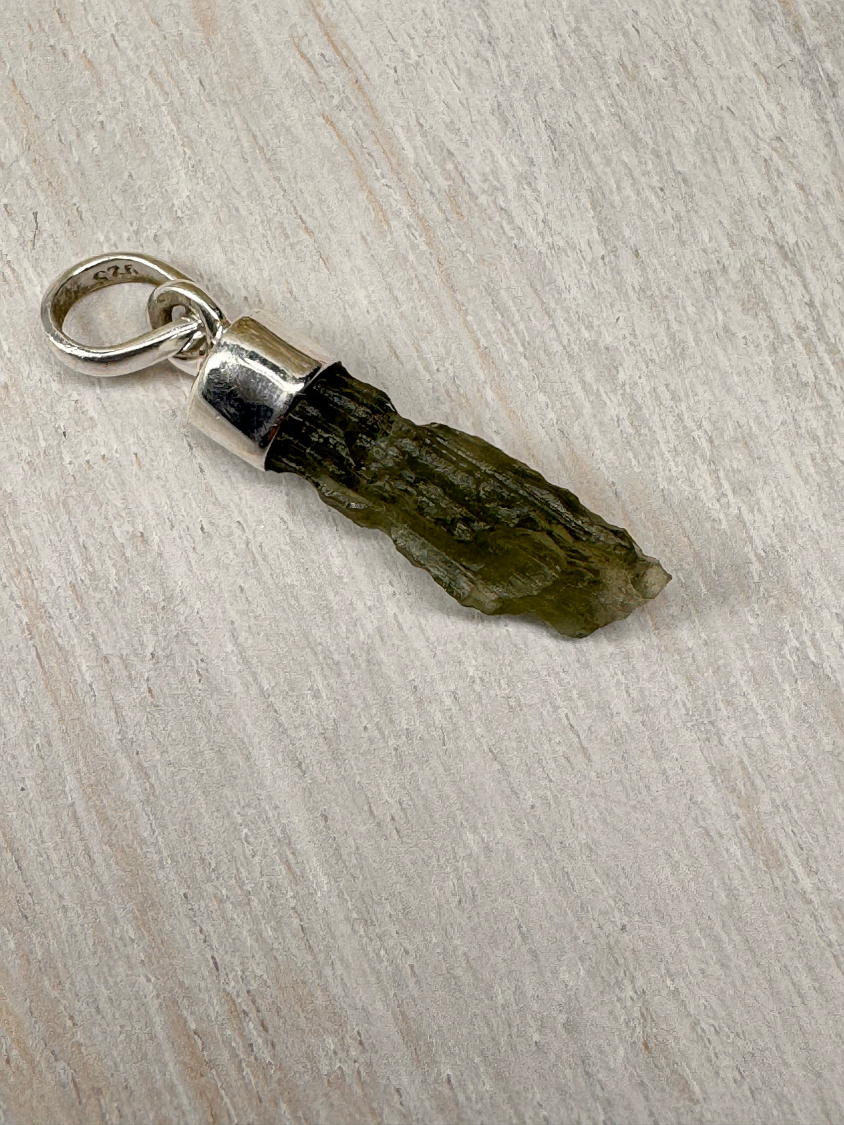 Moldavite Silver Pendant #7 1.46g- Transformation & Protection