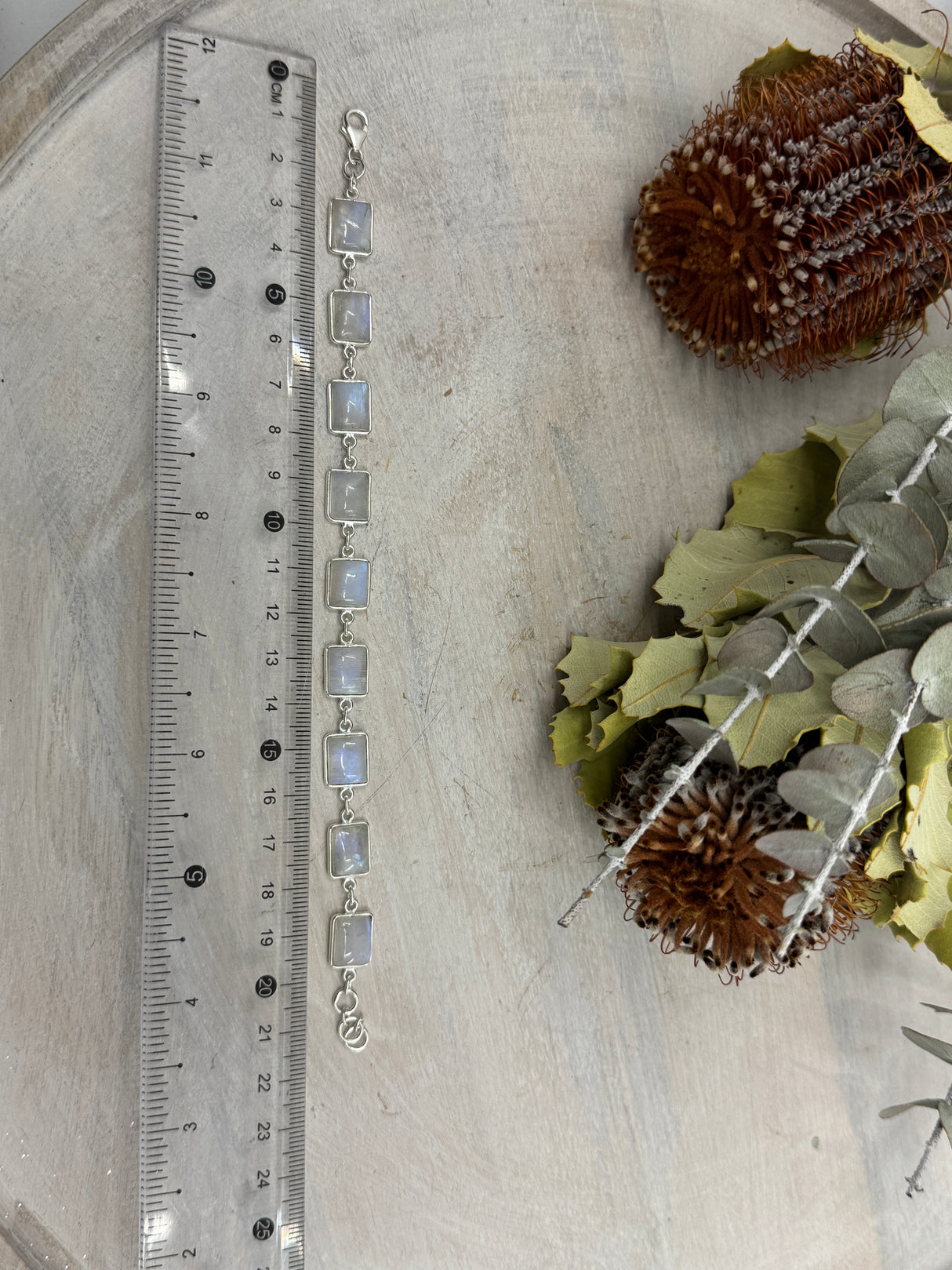 Rainbow Moonstone Sterling Silver Bracelet | Intuition, Protection & Feminine Wisdom