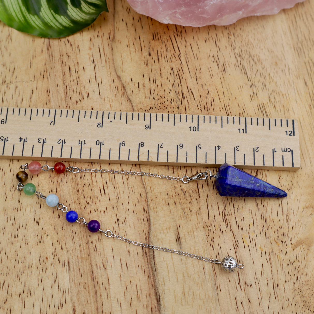 Lapis Lazuli Pendulum with Chakra Chain – Truth & Intuitive Insight