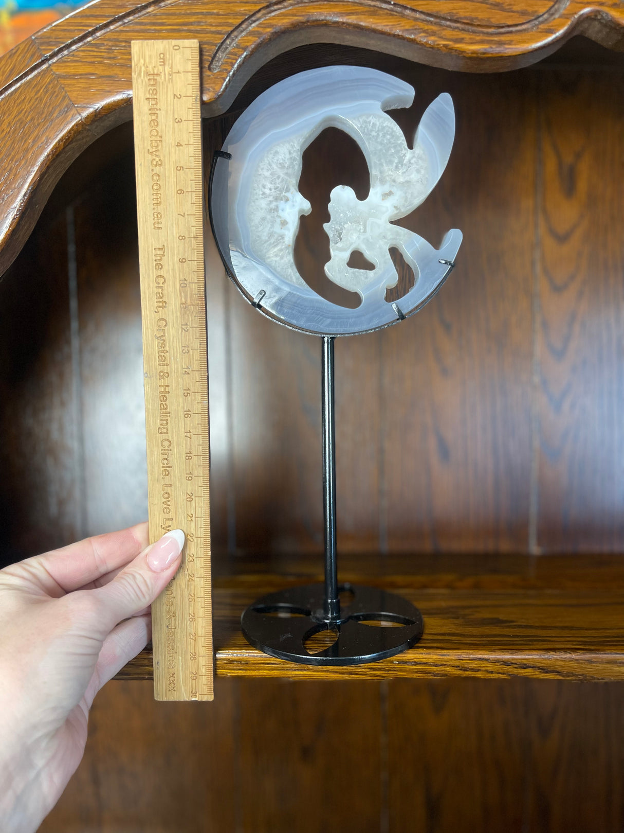 Blue Agate Druzy Fairy 30cm- "I am at peace with myself and the world around me."