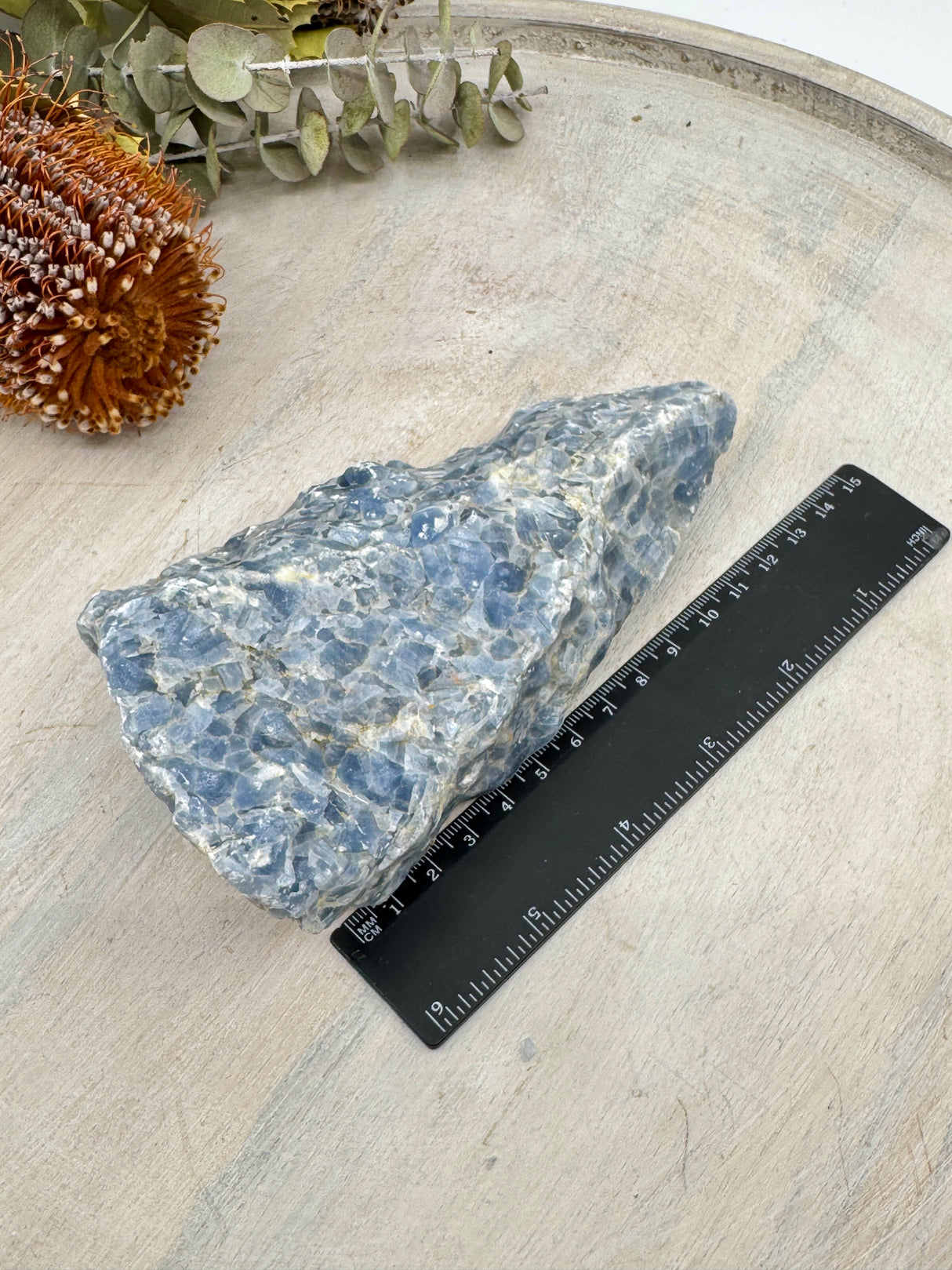 Blue Calcite Natural Chunk 641g – Stone of Calm, Communication & Gentle Healing