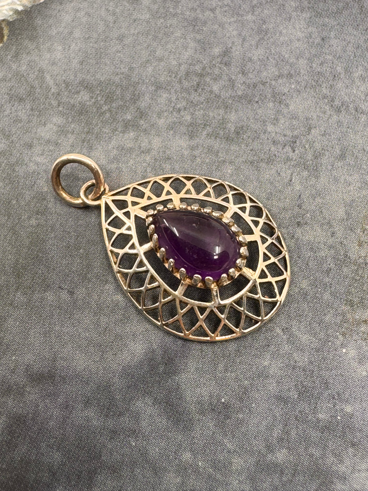 Amethyst Silver Pendant - “I trust my intuition and allow it to guide me each day”