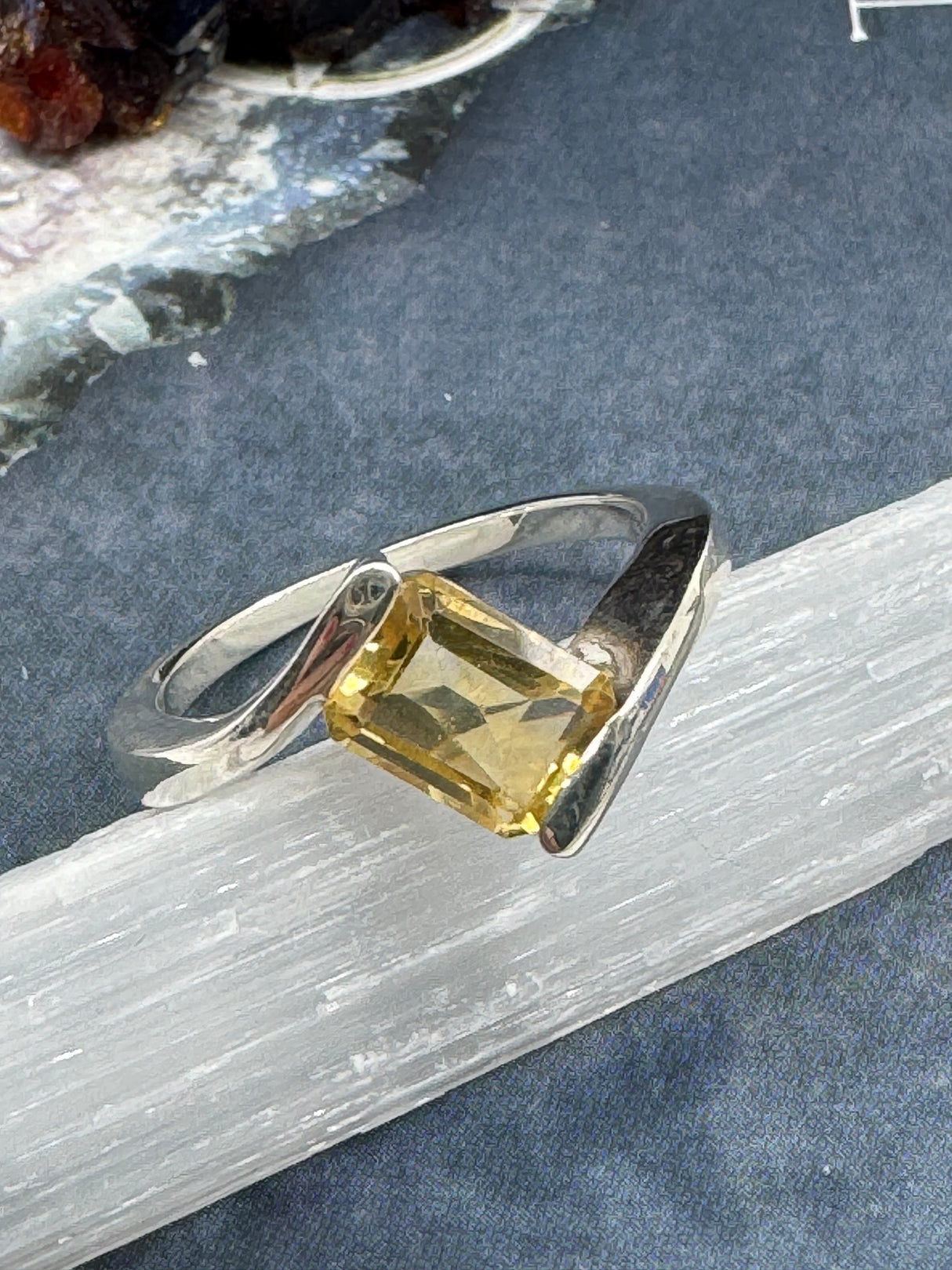Citrine Silver Ring Size 8 on sale at Inspired By 3 Australia