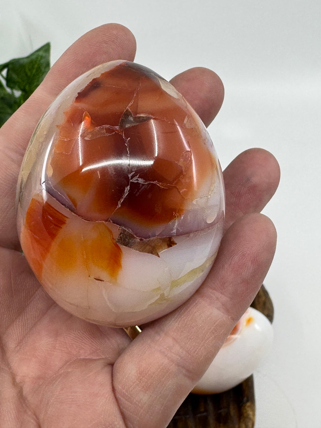 Carnelian Egg Carving - "I am full of creative energy and new ideas."