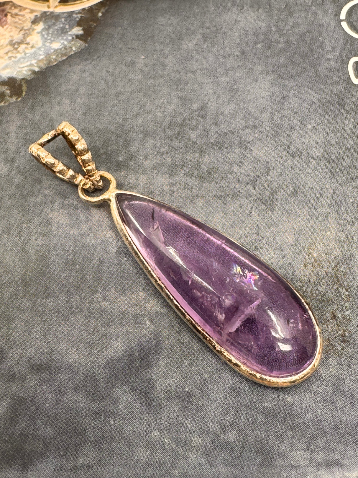 Amethyst Silver Pendant - “I trust my intuition and allow it to guide me each day”
