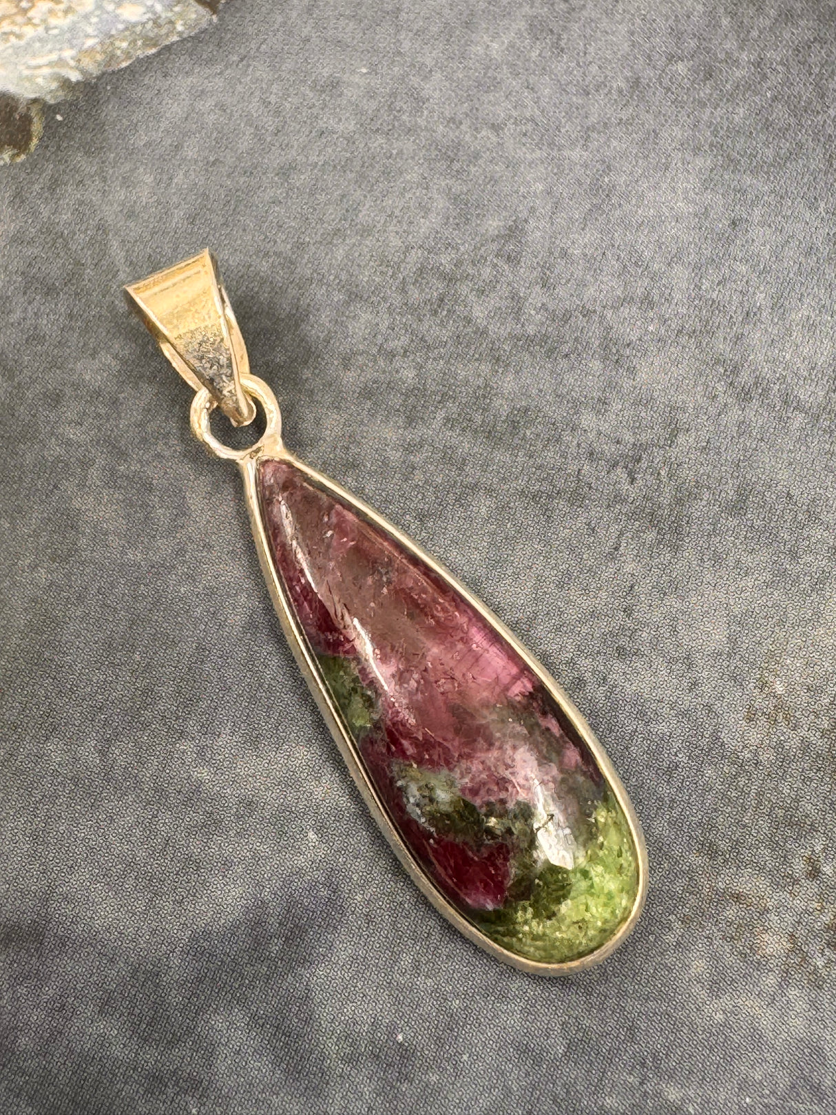 Ruby Zoisite Pendant and Chain - "I radiate gratitude, appreciation, and love each day."