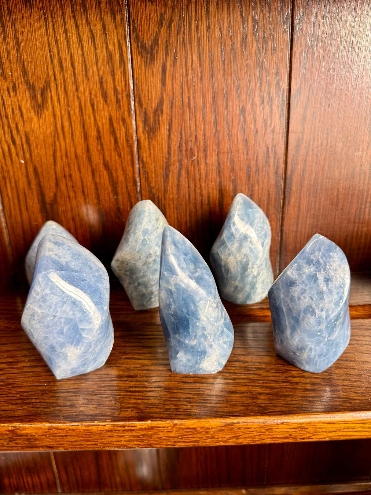 Blue Calcite Flame - “I do not allow outside influences to disturb my inner peace”.