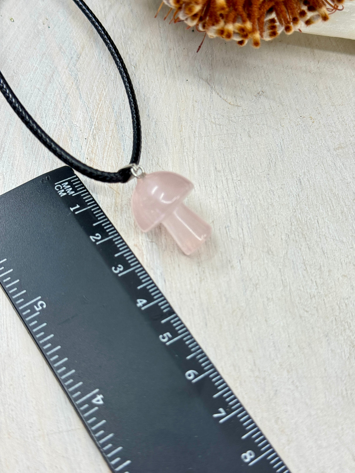 Rose Quartz Mushroom Pendant – Stone of Love, Compassion & Emotional Healing