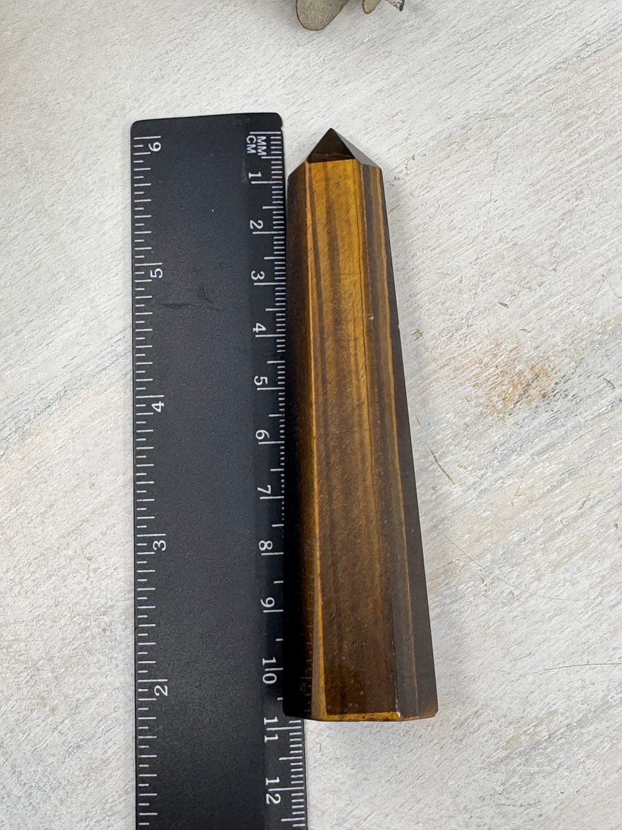 6-Sided Tiger Eye Point – Crystal of Courage & Focus
