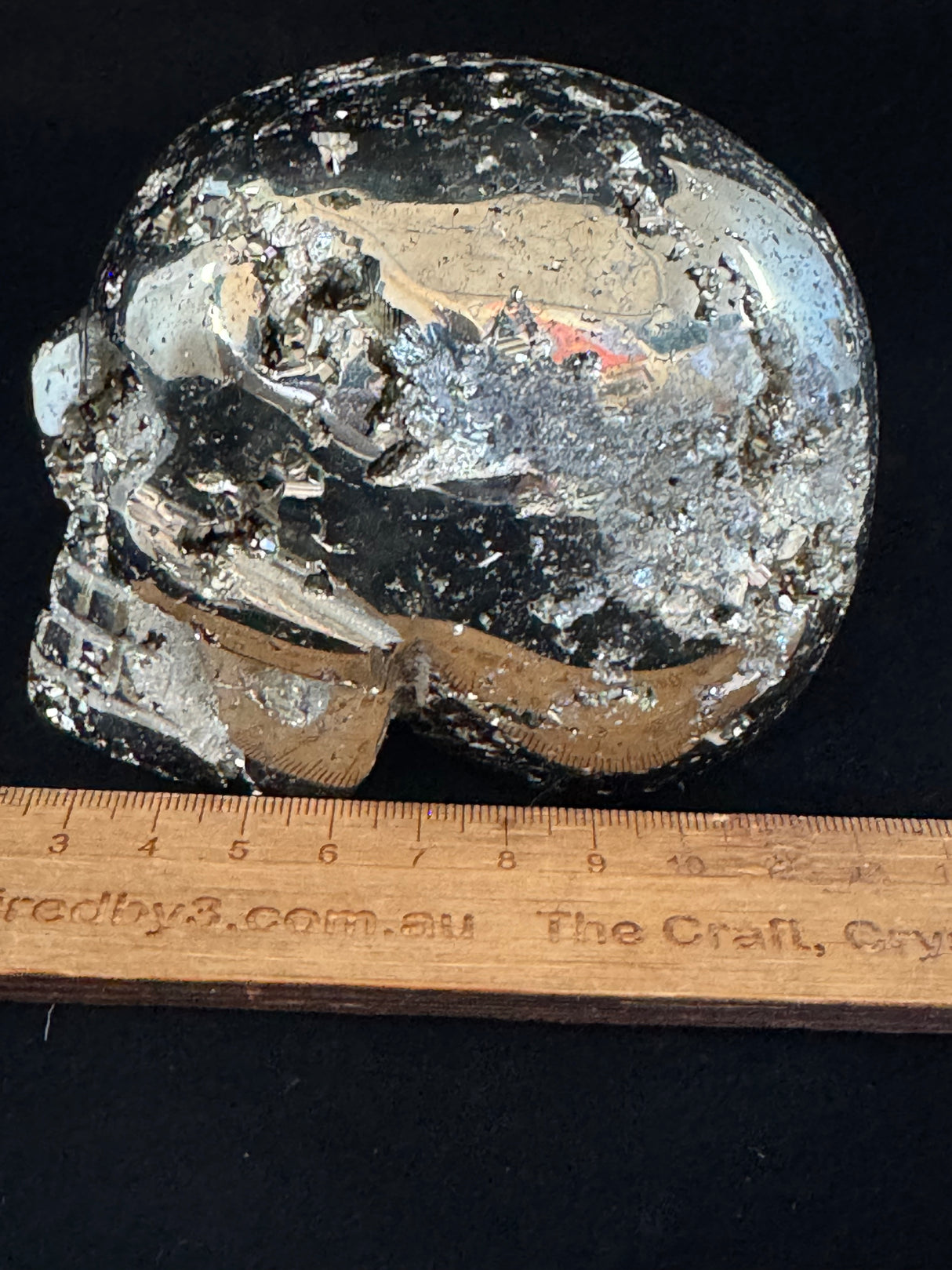 Pyrite Skull Carving #1 - 1.64kilos - Protection & Energy